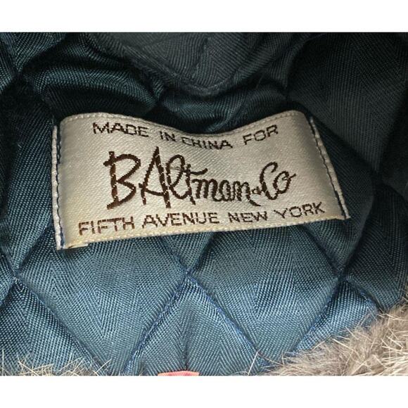 Vintage Baltman & Co Grey Rabbit Fur Trapper Flap Hat - Picture 6 of 6